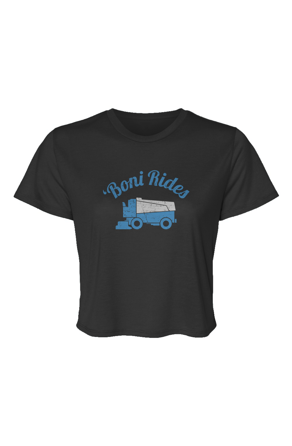 Barn Beauty Boni' Rides Cropped Tee Black | Barn Garb Hockey Threads