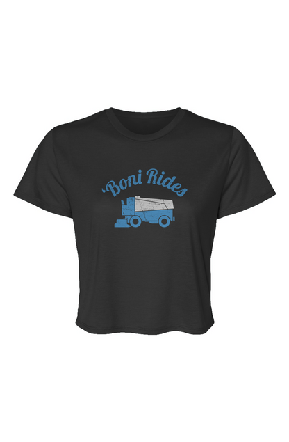 Barn Beauty Boni' Rides Cropped Tee Black | Barn Garb Hockey Threads