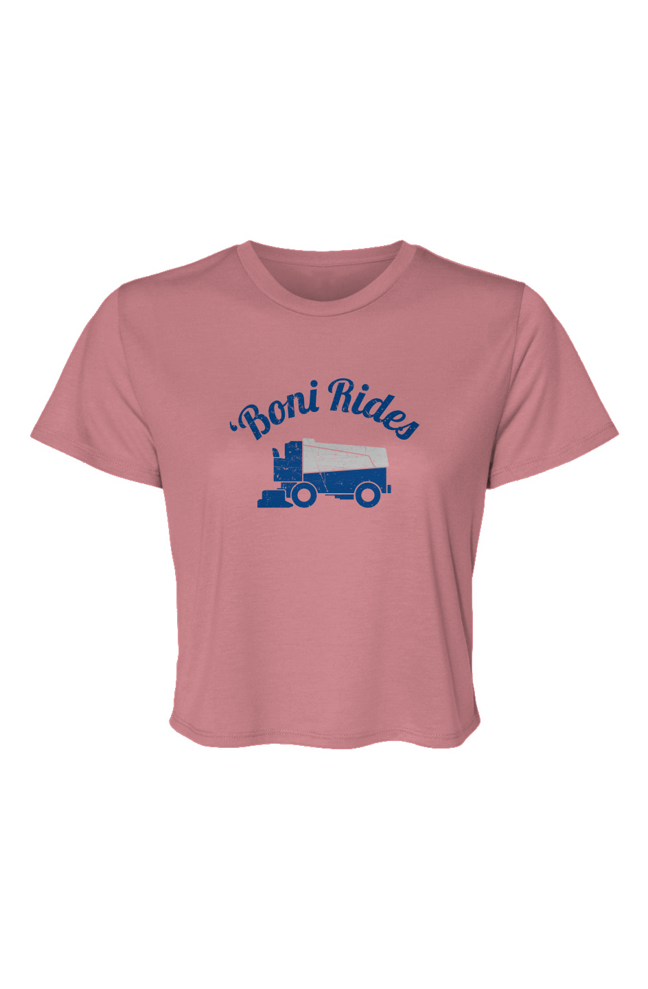 Barn Beauty Boni' Rides Cropped Tee Mauve | Barn Garb Hockey Threads