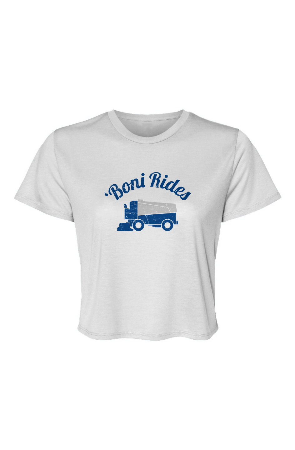 Barn Beauty Boni' Rides Cropped Tee White | Barn Garb Hockey Threads
