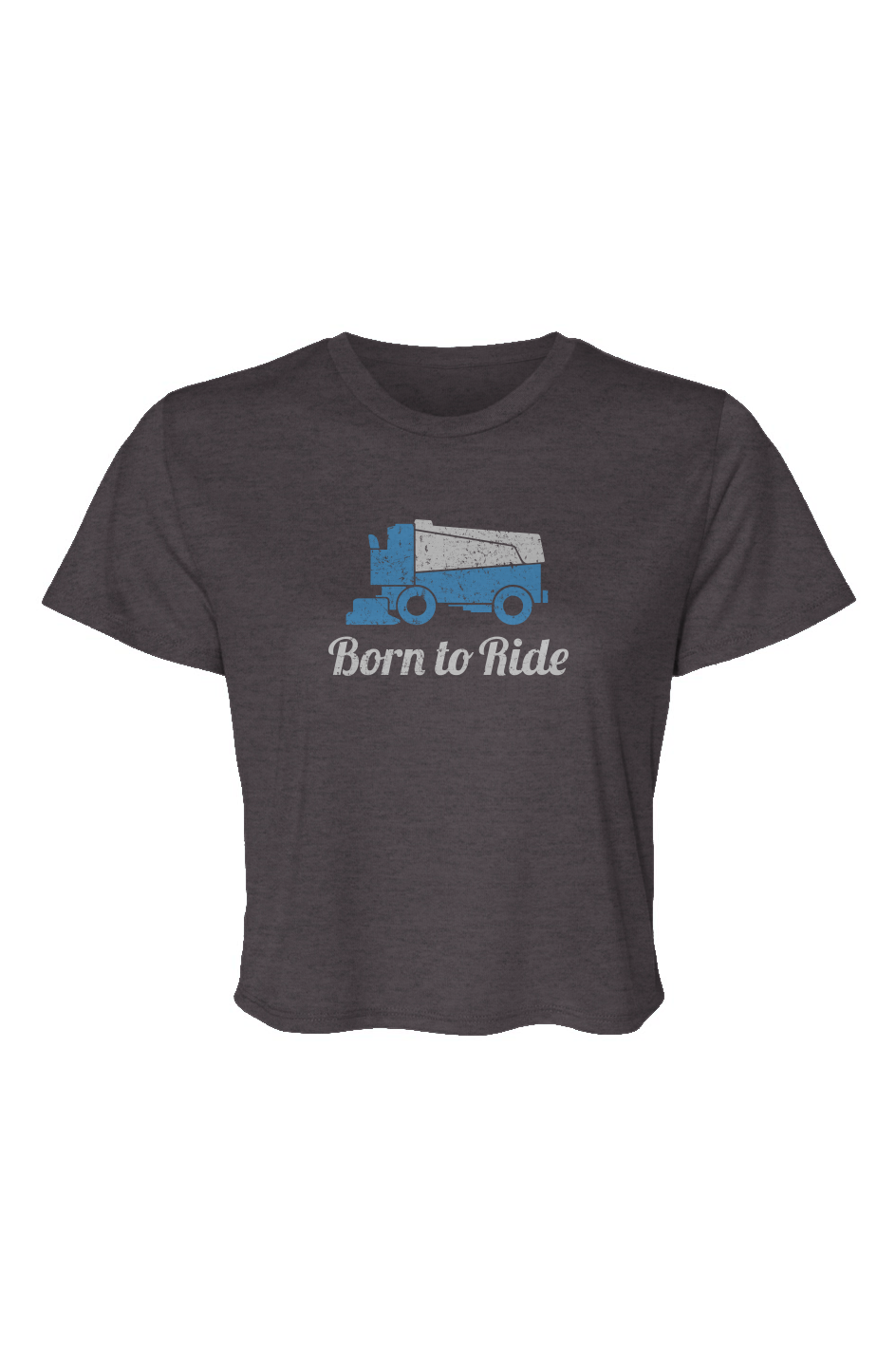 Barn Beauty Born to Ride Cropped Tee Charcoal | Barn Garb Hockey Threads