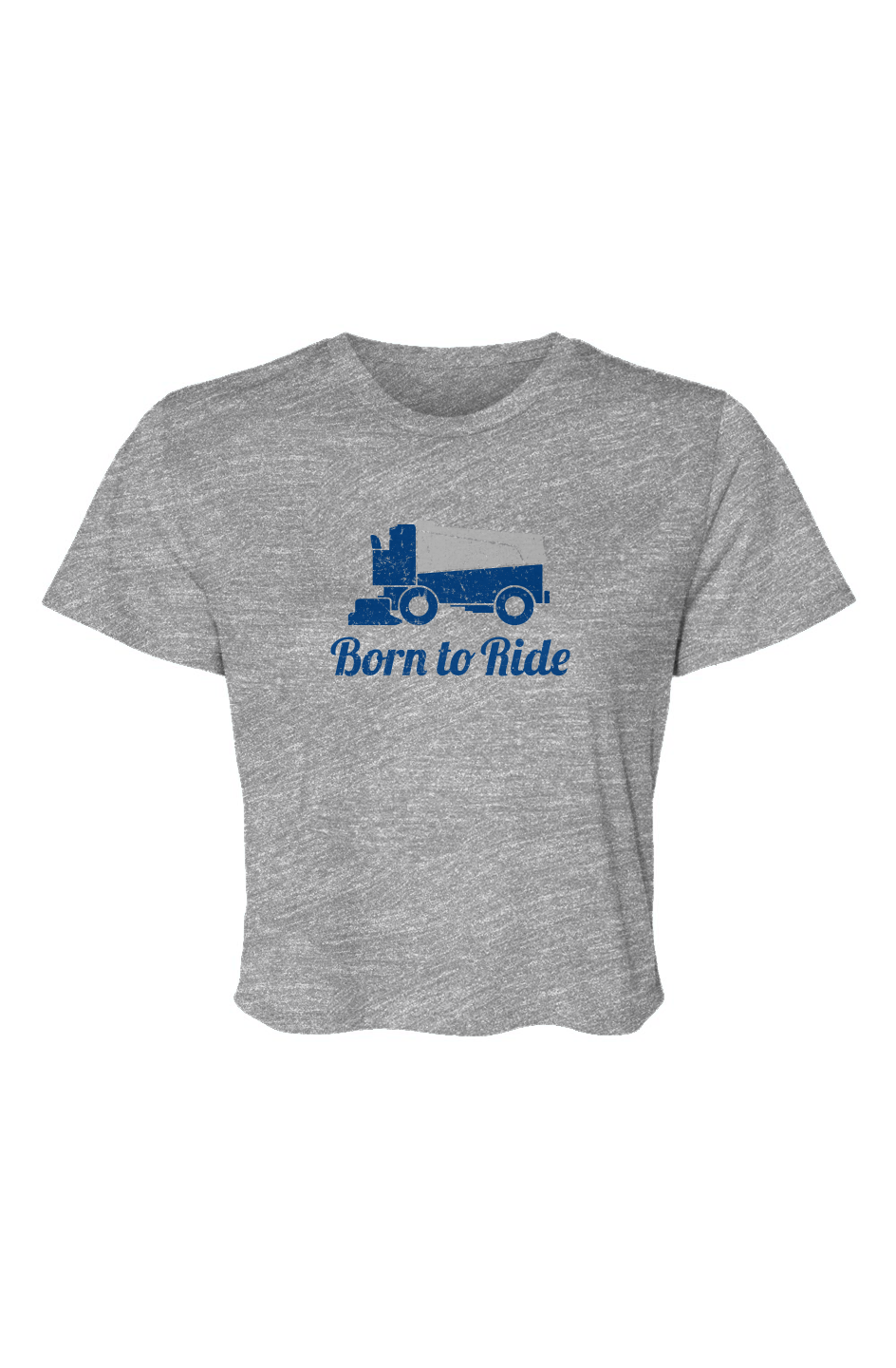 Barn Beauty Born to Ride Cropped Tee Grey | Barn Garb Hockey Threads