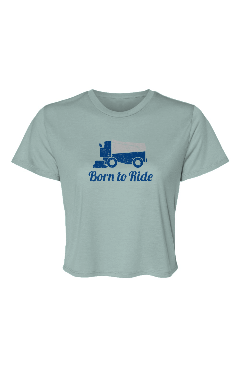 Barn Beauty Born to Ride Cropped Tee Ice Blue | Barn Garb Hockey Threads