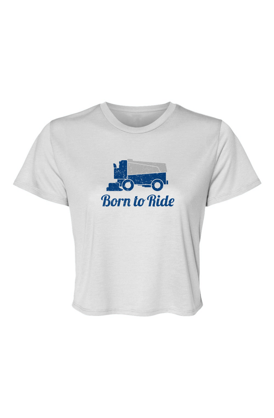 Barn Beauty Born to Ride Cropped Tee White | Barn Garb Hockey Threads