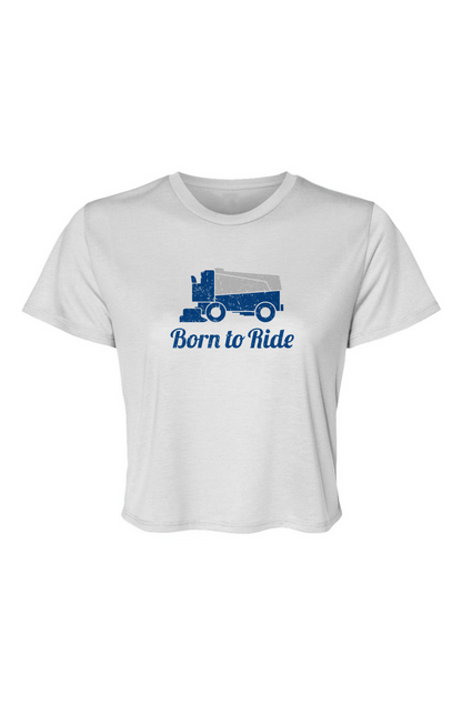 Barn Beauty Born to Ride Cropped Tee White | Barn Garb Hockey Threads