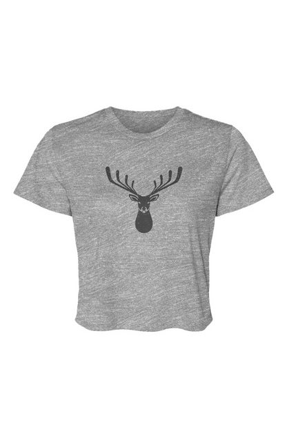 Barn Beauty Buckshot Cropped Tee Grey | Barn Garb Hockey Threads