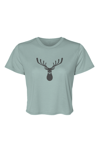 Barn Beauty Buckshot Cropped Tee Ice Blue | Barn Garb Hockey Threads