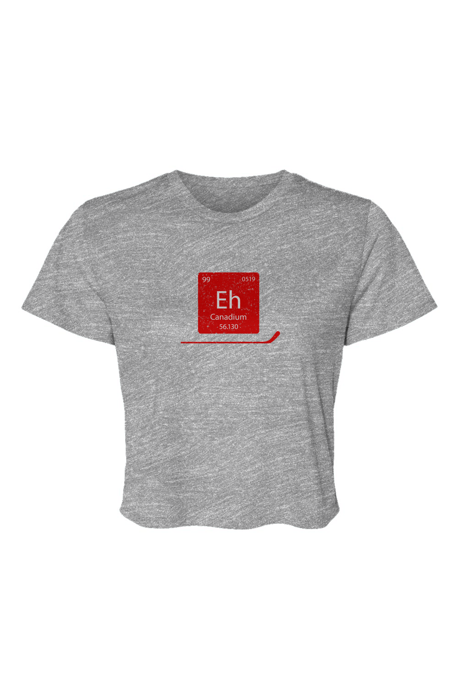 Barn Beauty Canadium Cropped Tee Grey | Barn Garb Hockey Threads