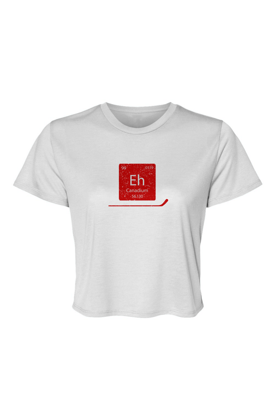 Barn Beauty Canadium Cropped Tee White | Barn Garb Hockey Threads