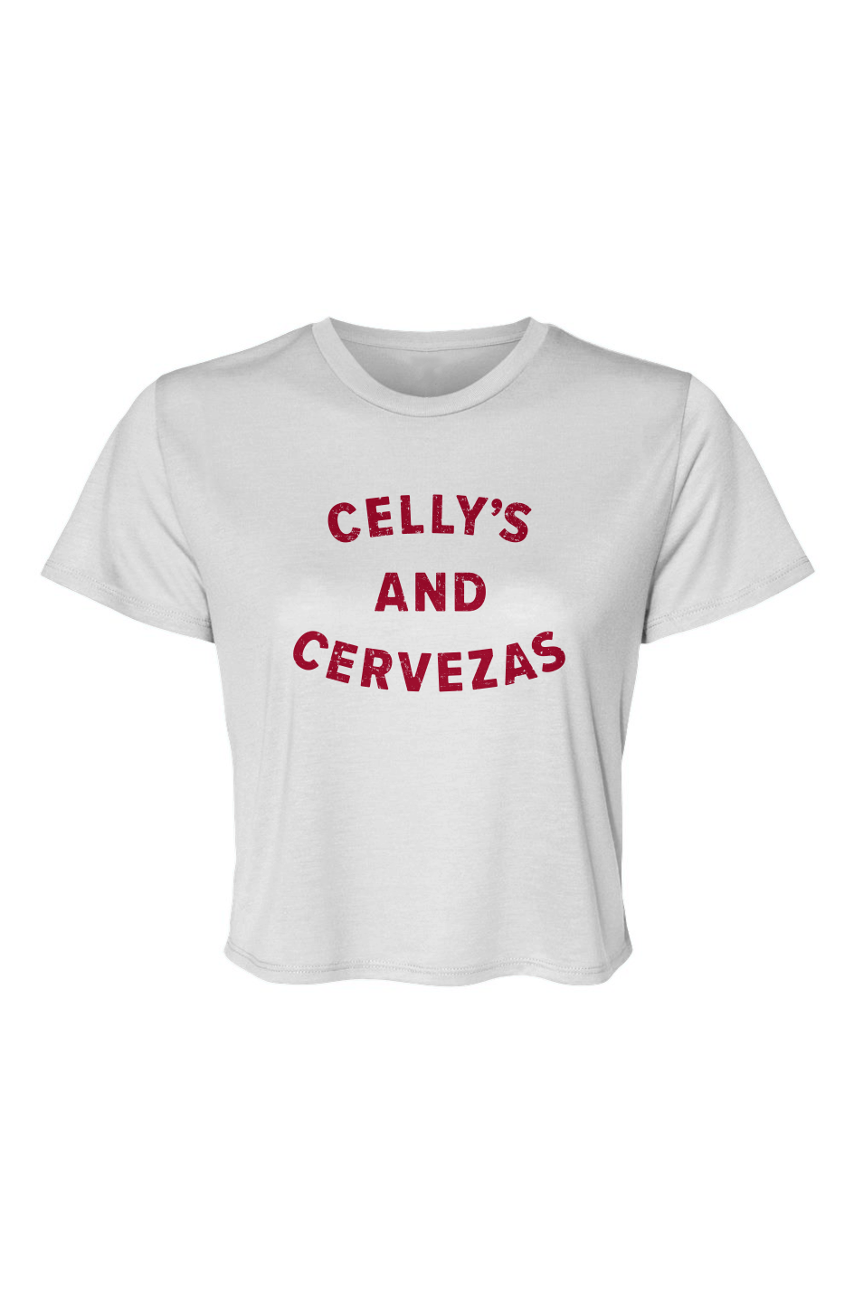 Barn Beauty Celly's and Cervezas Cropped Tee White | Barn Garb Hockey Threads