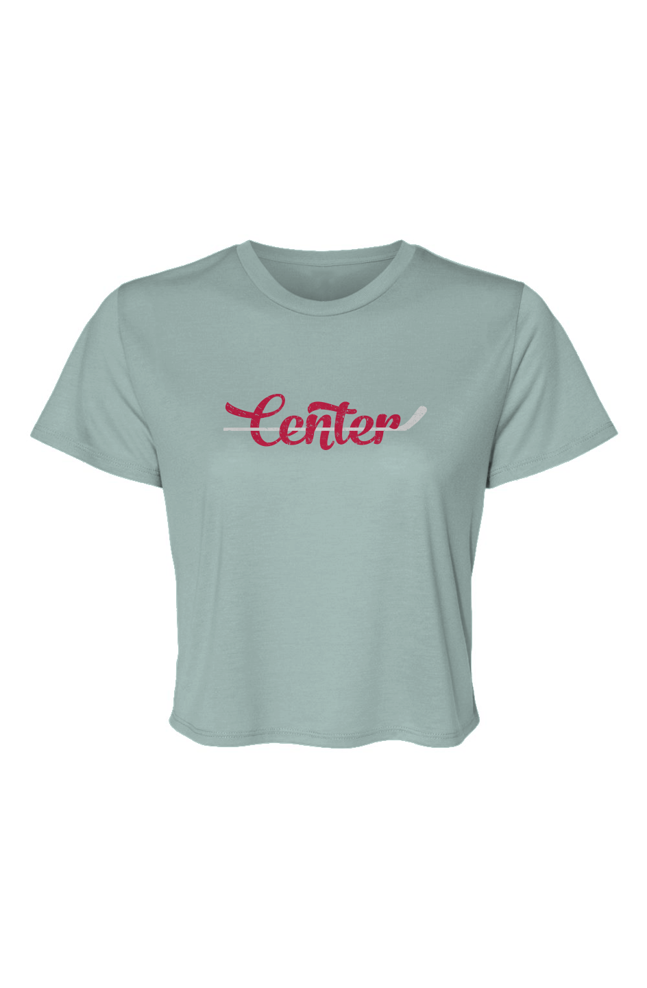 Barn Beauty Center Cropped Tee Ice Blue | Barn Garb Hockey Threads