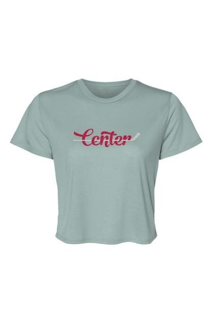 Barn Beauty Center Cropped Tee Ice Blue | Barn Garb Hockey Threads