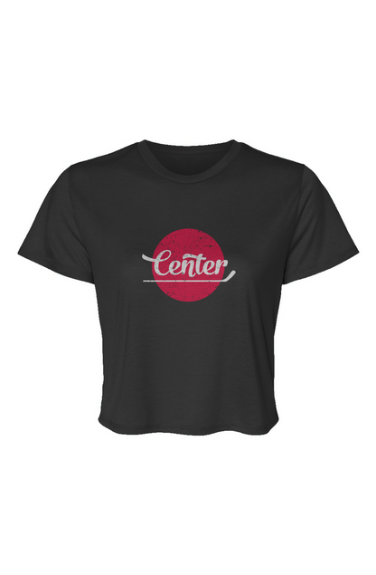 Barn Beauty Center Dot Cropped Tee Black | Barn Garb Hockey Threads