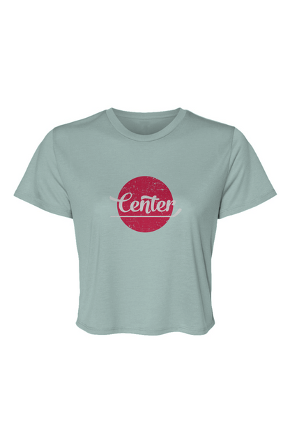 Barn Beauty Center Dot Cropped Tee Ice Blue | Barn Garb Hockey Threads