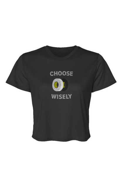 Barn Beauty Choose Wisely Cropped Tee Black | Barn Garb Hockey Threads