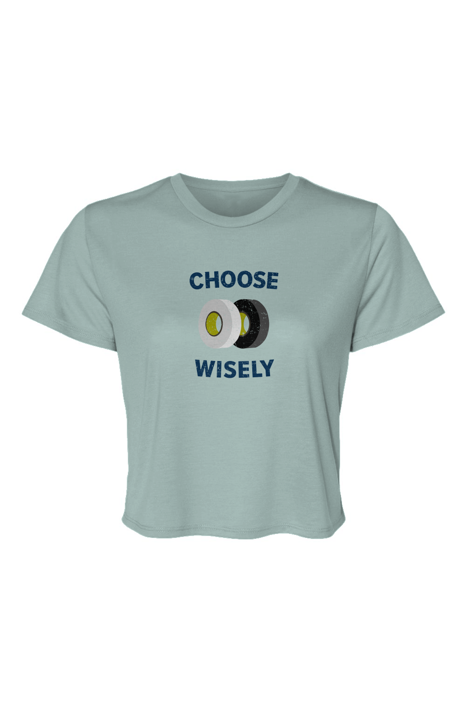 Barn Beauty Choose Wisely Cropped Tee Ice Blue | Barn Garb Hockey Threads