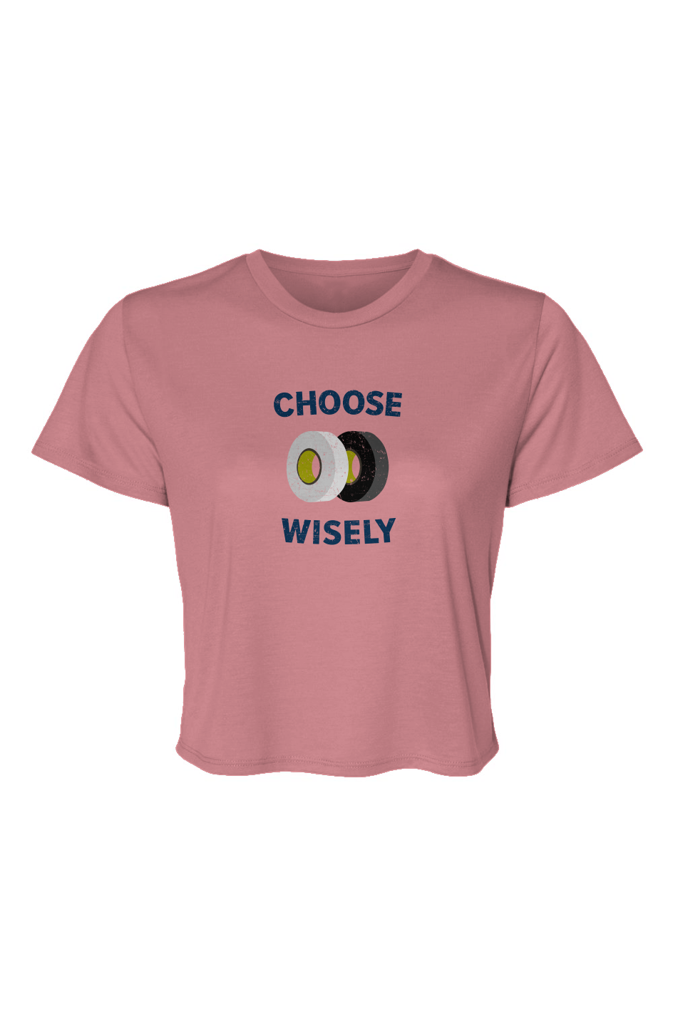 Barn Beauty Choose Wisely Cropped Tee Mauve | Barn Garb Hockey Threads