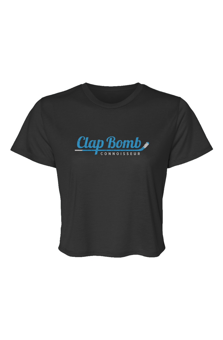 Barn Beauty Clap Bomb Connoisseur Stick Cropped Tee Black | Barn Garb Hockey Threads