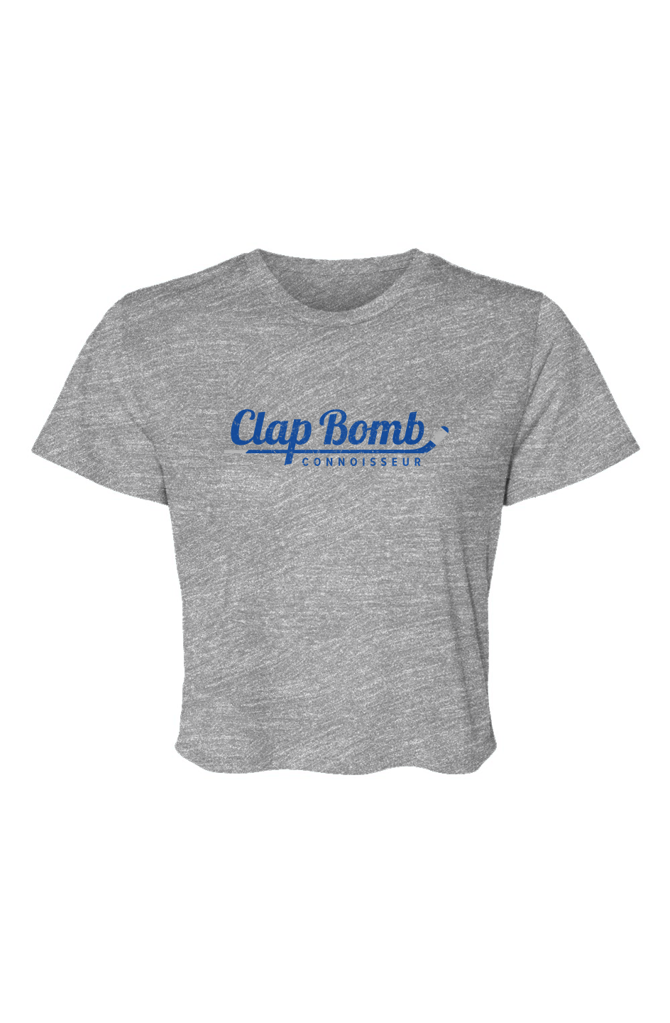 Barn Beauty Clap Bomb Connoisseur Stick Cropped Tee Grey | Barn Garb Hockey Threads