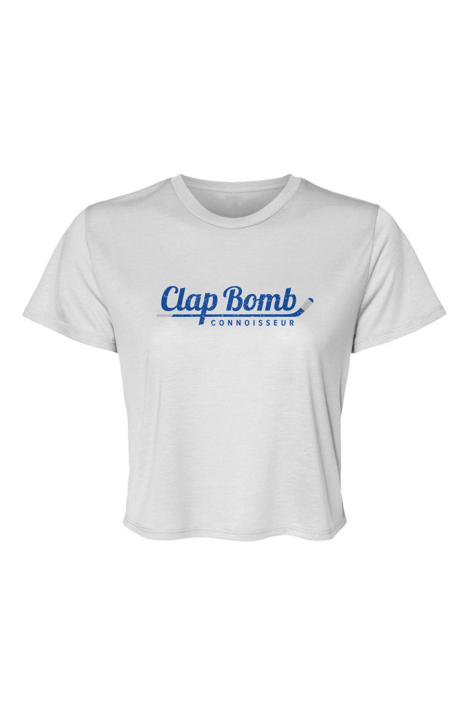 Barn Beauty Clap Bomb Connoisseur Stick Cropped Tee White | Barn Garb Hockey Threads