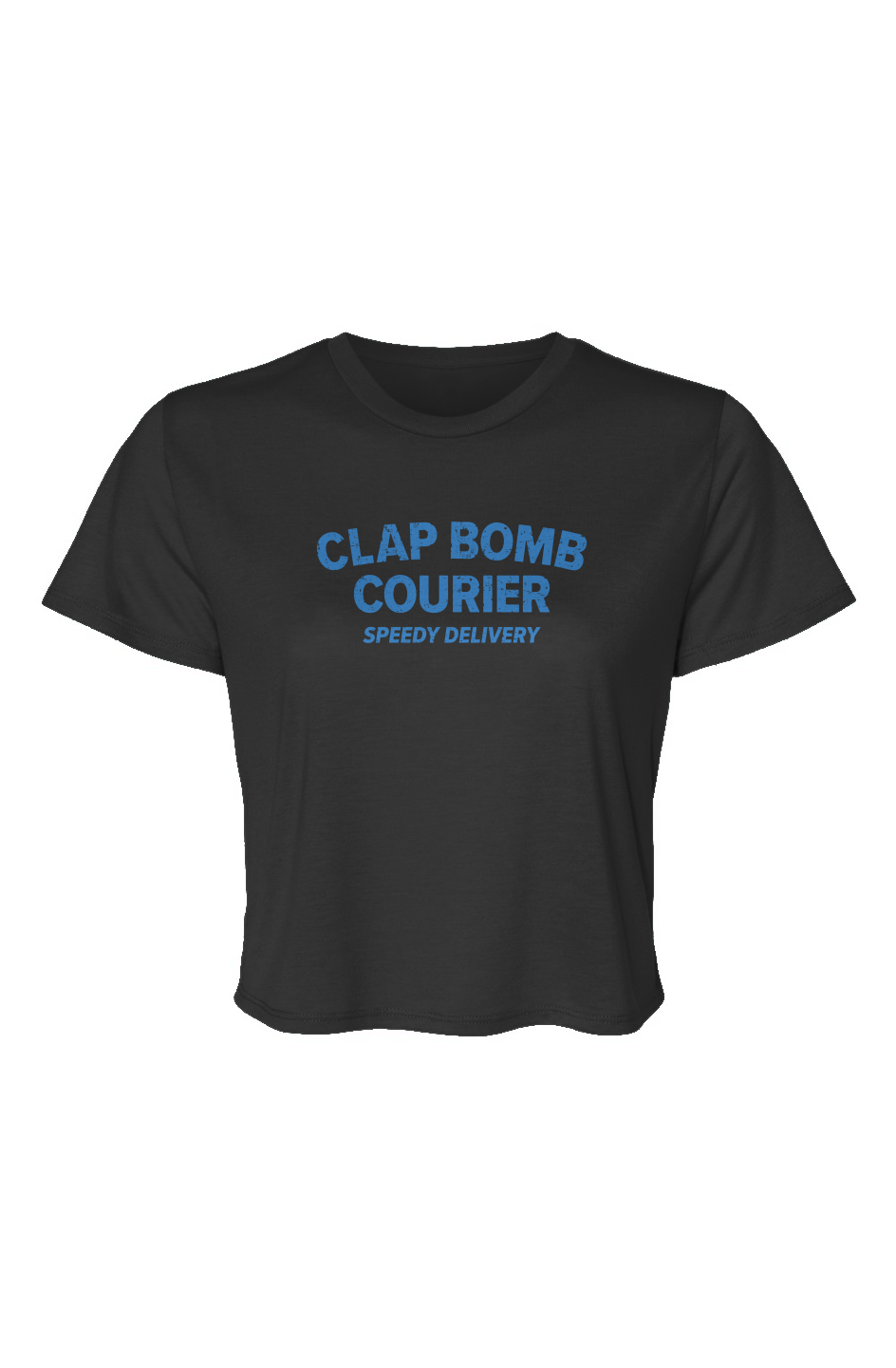 Barn Beauty Clap Bomb Courier Cropped Tee Black | Barn Garb Hockey Threads