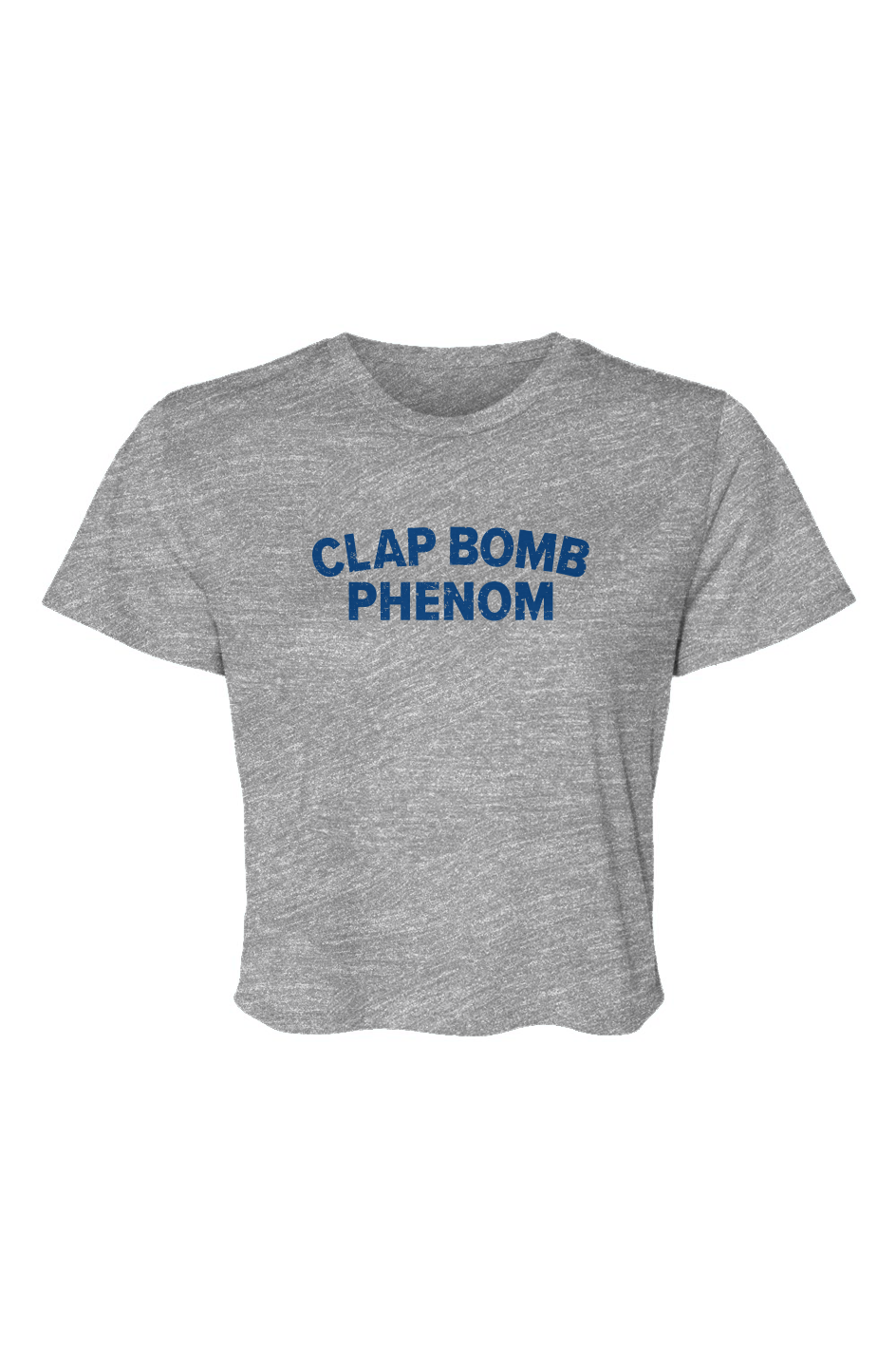 Barn Beauty Clap Bomb Phenom Cropped Tee Grey | Barn Garb Hockey Threads
