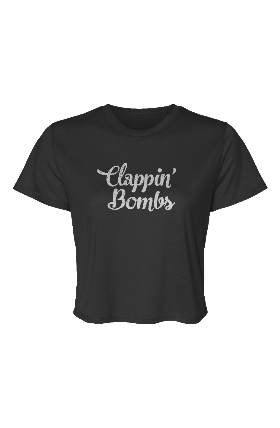Barn Beauty Clappin' Bombs Cropped Tee Black | Barn Garb Hockey Threads