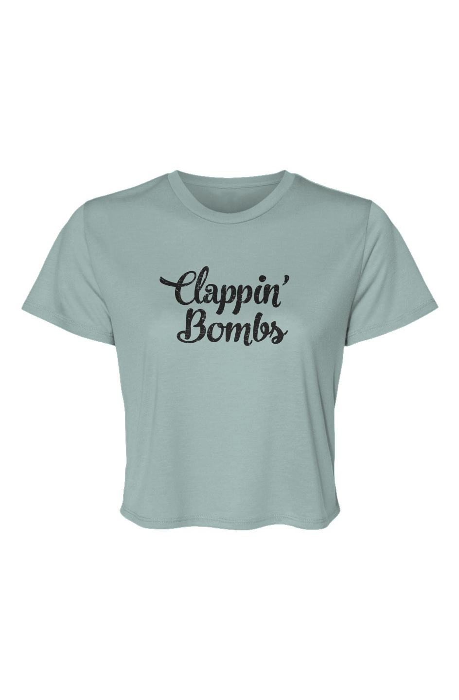 Barn Beauty Clappin' Bombs Cropped Tee Ice Blue | Barn Garb Hockey Threads