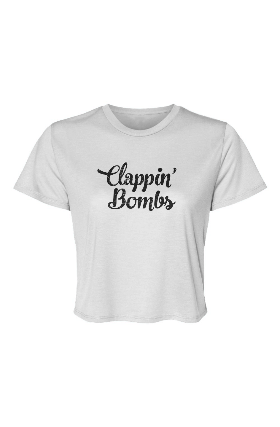 Barn Beauty Clappin' Bombs Cropped Tee White | Barn Garb Hockey Threads