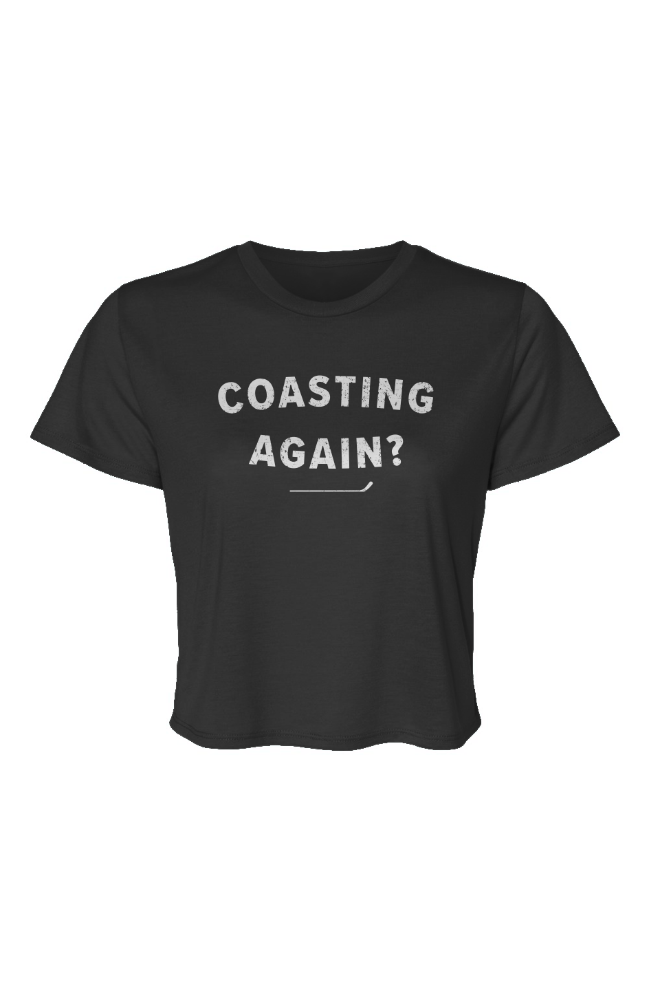 Barn Beauty Coasting Again? Cropped Tee Black | Barn Garb Hockey Threads