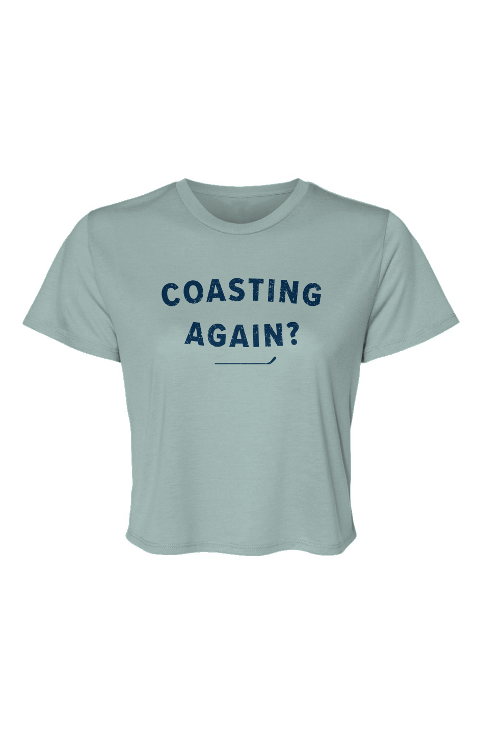 Barn Beauty Coasting Again? Cropped Tee Ice Blue | Barn Garb Hockey Threads