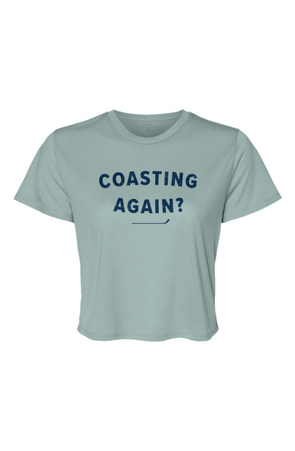 Barn Beauty Coasting Again? Cropped Tee Ice Blue | Barn Garb Hockey Threads