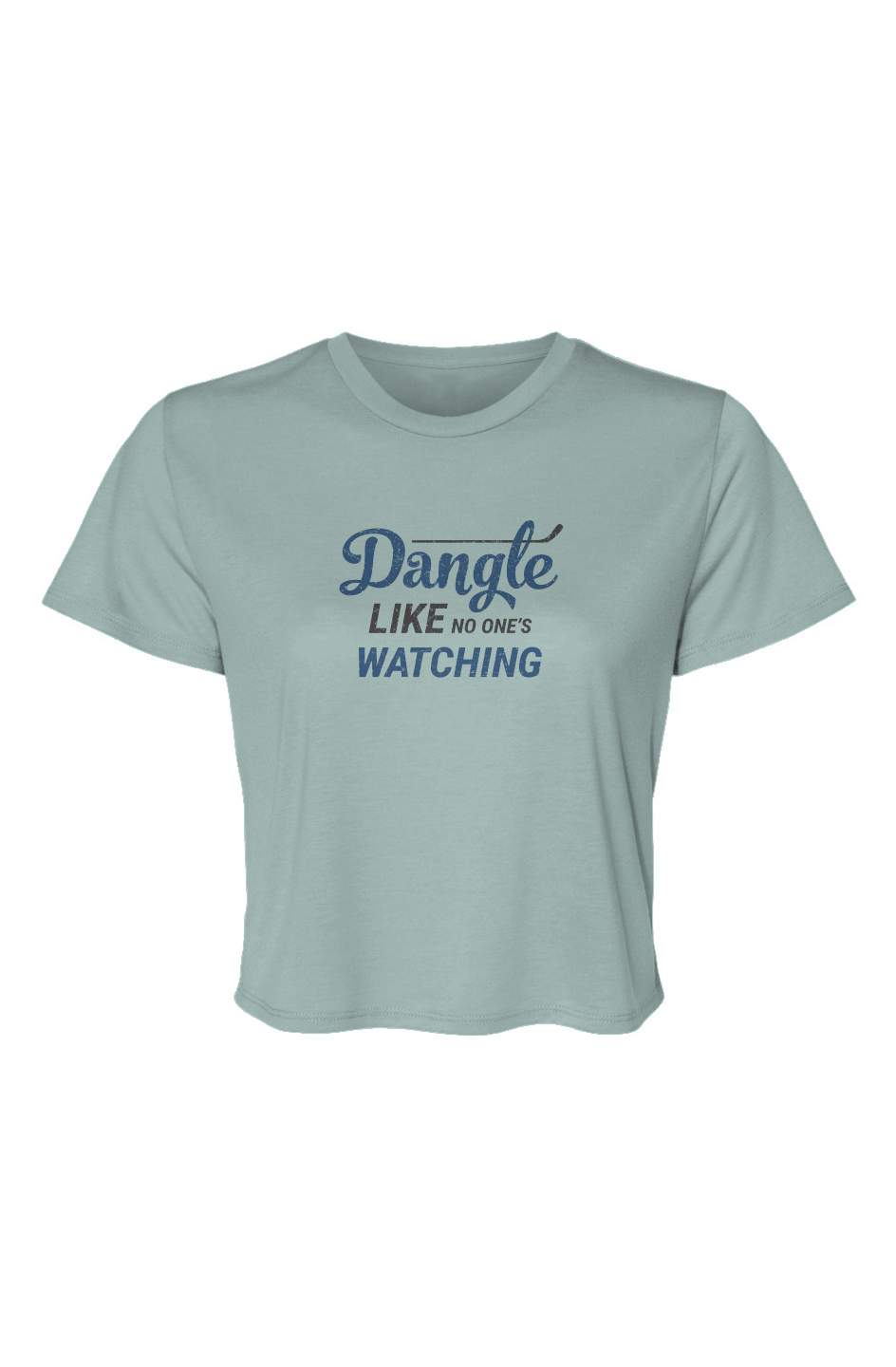 Barn Beauty Dangle Like No One's Watching Cropped Tee Ice Blue | Barn Garb Hockey Threads