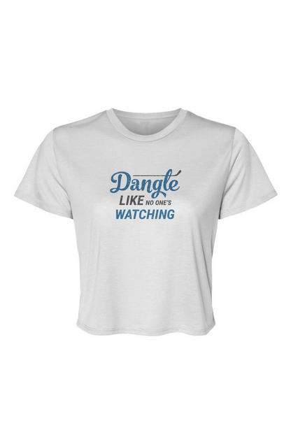 Barn Beauty Dangle Like No One's Watching Cropped Tee White | Barn Garb Hockey Threads