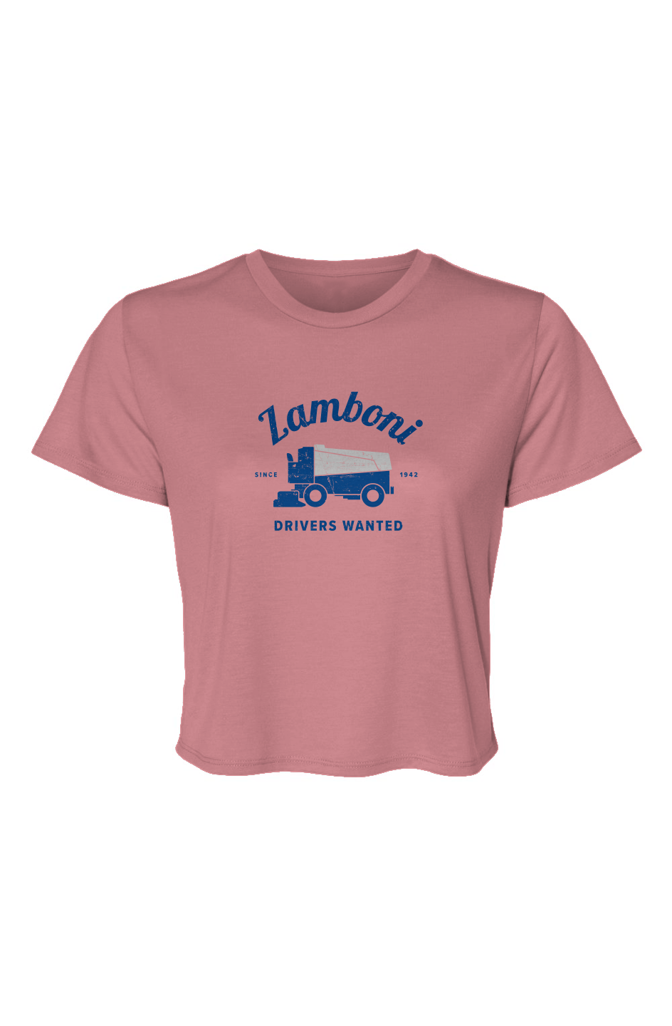 Barn Beauty Drivers Wanted Flowy Cropped Tee Pink | Barn Garb Hockey Threads