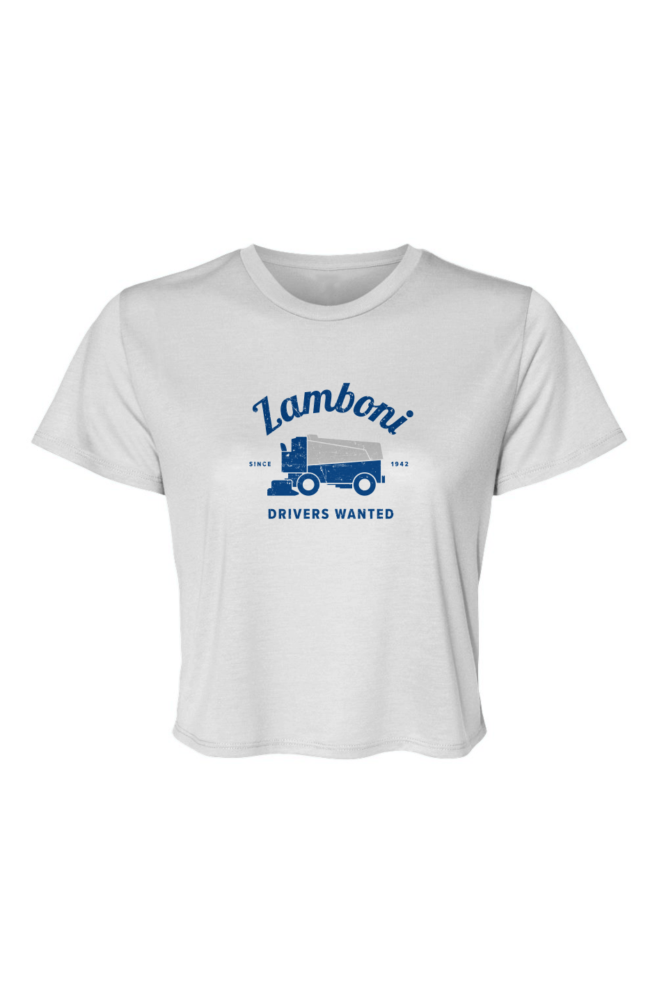 Barn Beauty Drivers Wanted Flowy Cropped Tee White | Barn Garb Hockey Threads