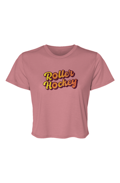 Barn Beauty Feeling Groovy Roller Hockey Cropped Tee Mauve | Barn Garb Hockey Threads