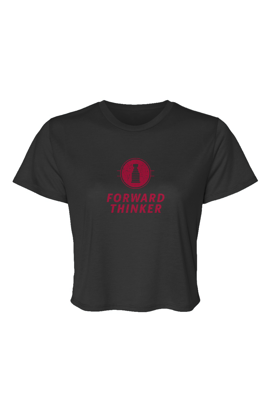 Barn Beauty Forward Thinker Cropped Tee Black | Barn Garb Hockey Threads