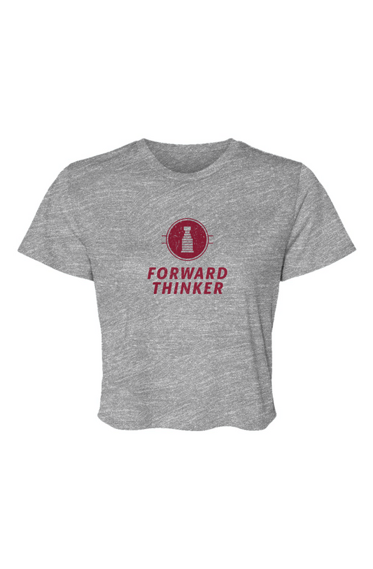 Barn Beauty Forward Thinker Cropped Tee Grey | Barn Garb Hockey Threads