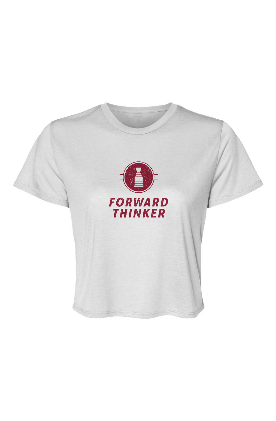 Barn Beauty Forward Thinker Cropped Tee White | Barn Garb Hockey Threads