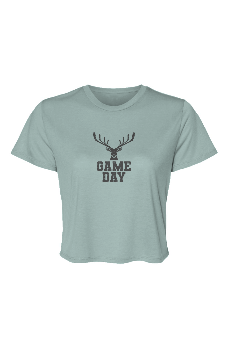 Barn Beauty Game Day Buck Cropped Tee Ice Blue | Barn Garb Hockey Threads