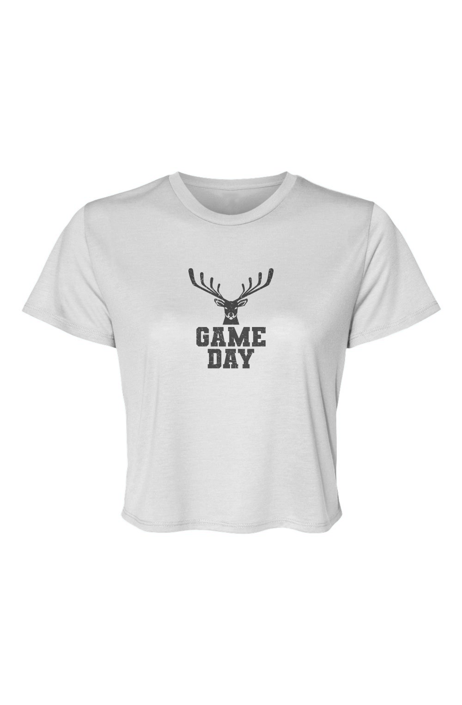 Barn Beauty Game Day Buck Cropped Tee White | Barn Garb Hockey Threads