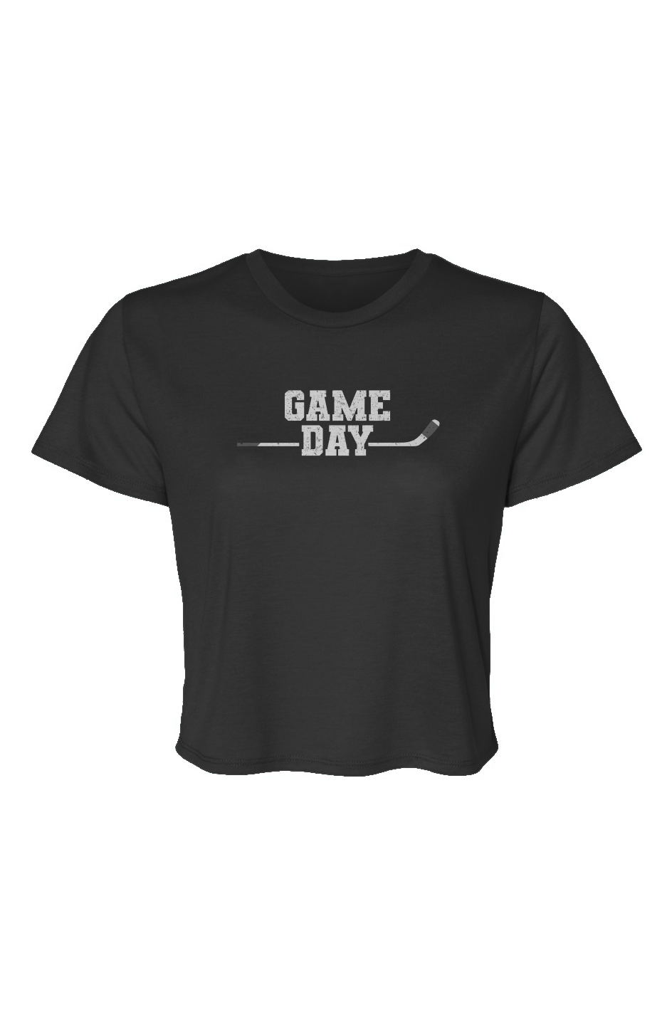 Barn Beauty Game Day Cropped Tee Black | Barn Garb Hockey Threads