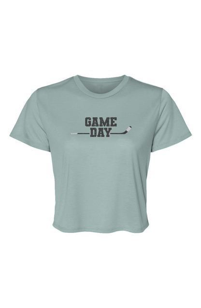 Barn Beauty Game Day Cropped Tee Ice Blue | Barn Garb Hockey Threads