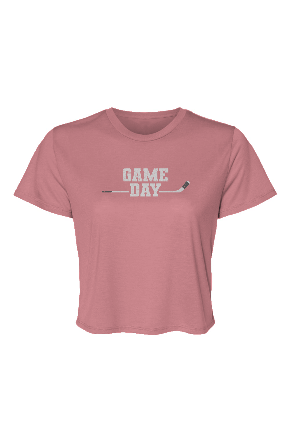 Barn Beauty Game Day Cropped Tee Pink | Barn Garb Hockey Threads