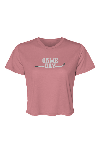 Barn Beauty Game Day Cropped Tee Pink | Barn Garb Hockey Threads