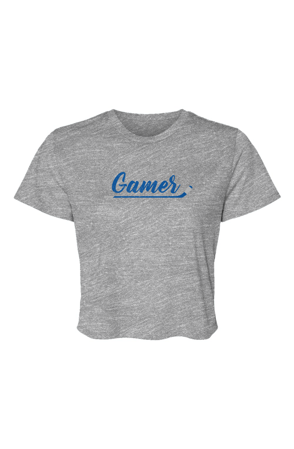 Barn Beauty Gamer Cropped Tee Grey | Barn Garb Hockey Threads