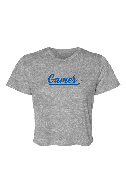 Barn Beauty Gamer Cropped Tee Grey | Barn Garb Hockey Threads