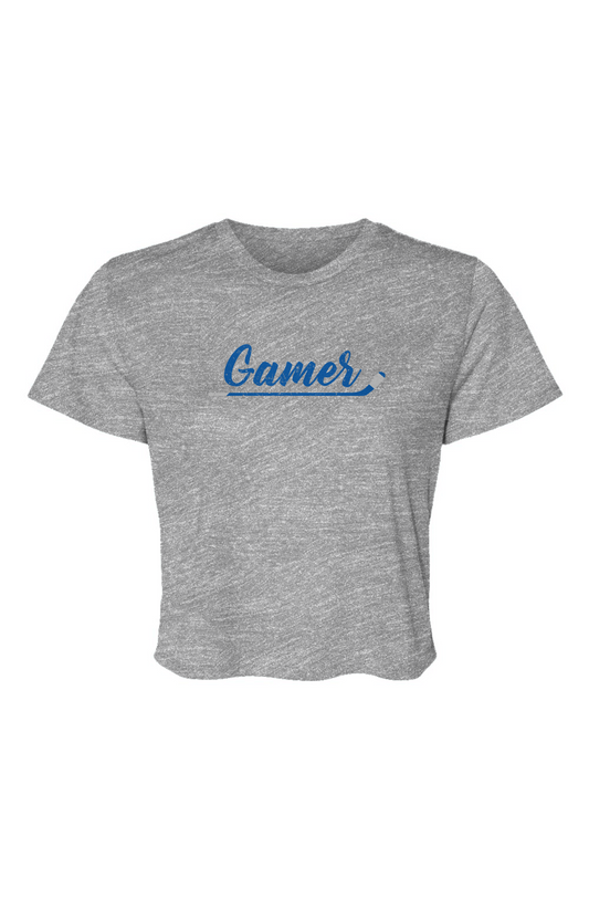 Barn Beauty Gamer Cropped Tee Grey | Barn Garb Hockey Threads