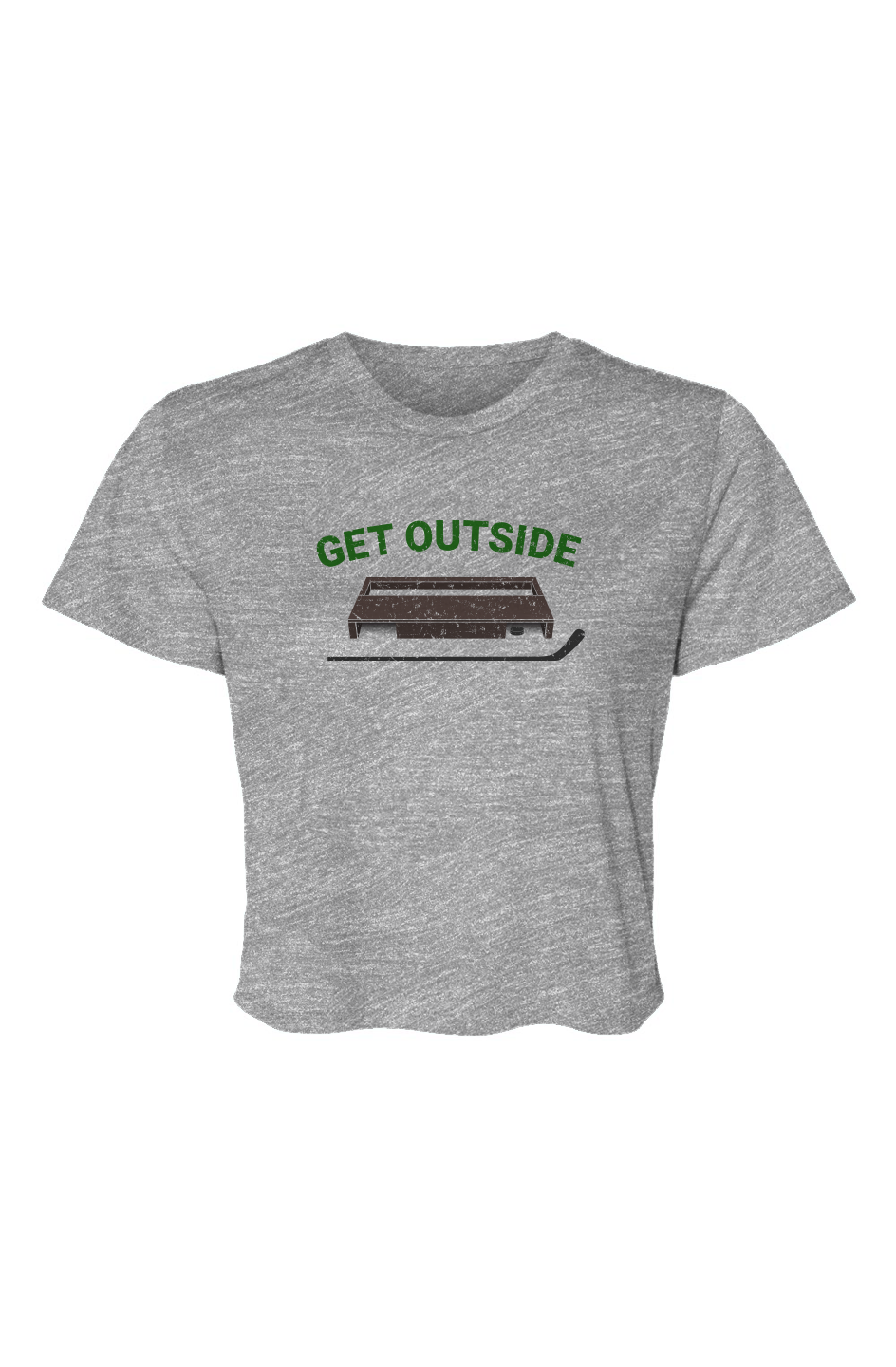 Barn Beauty Get Outside Cropped Tee Grey | Barn Garb Hockey Threads